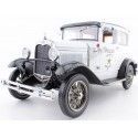 Cochesdemetal.es 1931 Ford Model A Tudor Police Car Blanco / Negro 1:18 Sun Star 6108