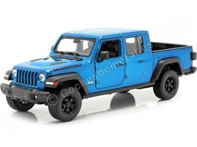 Cochesdemetal.es 2007 Jeep Gladiator Rubicon Pickup Blue Metallic 1:27 Welly 24103