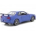 Carsdemetal.es 1999 Nissan Skyline GT-R (R34) Azul 1:24 bem 24108