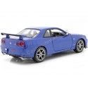 Cochesdemetal.es 1999 Nissan Skyline GT-R (R34) Blue 1:24 Welly 24108