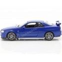 Carsdemetal.es 1999 Nissan Skyline GT-R (R34) Azul 1:24 bem 24108