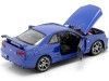 Carsdemetal.es 1999 Nissan Skyline GT-R (R34) Azul 1:24 bem 24108
