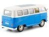 Carsdemetal.es 1963 Volkswagen VW T1 Blue Bus/bege 1:24 Welly 22095