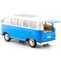 Carsdemetal.es 1963 Volkswagen VW T1 Blue Bus/bege 1:24 Welly 22095