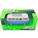 CARSDEMETAL.ES 1963 Volkswagen VW T1 Blue Bus / Beige 1:24 Welly 22095