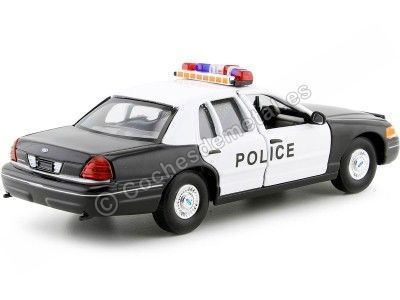 1999 Ford Crown Victoria Police Car Black/White 1:24 Welly 22082 Cochesdemetal.es 2