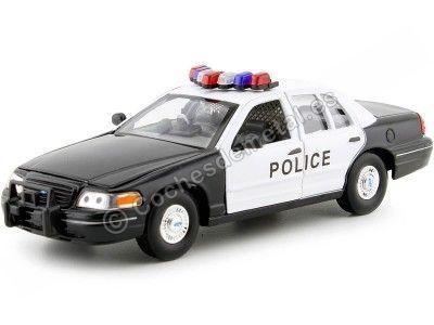 1999 Ford Crown Victoria Police Car Black/White 1:24 Welly 22082 Cochesdemetal.es