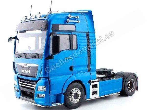 Cochesdemetal.es 2018 Camión MAN TGX XXL Azul Metalizado 1:18 IXO Models PCL30200
