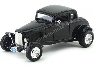 Cochesdemetal.es 1932 Ford Five-Window Coupe Negro 1:18 Motor Max 73171