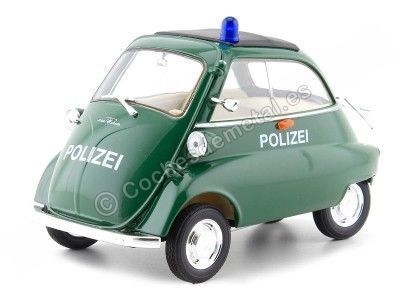 Cochesdemetal.es 1954 BMW Isetta 250 Policia Alemana Verde 1:18 Welly 24096