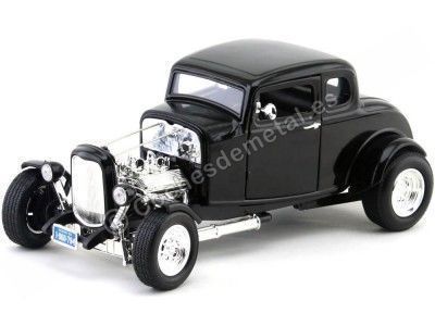 Cochesdemetal.es 1932 Ford Hot Rod 5-Window Coupe Negro 1:18 Motor Max 73172