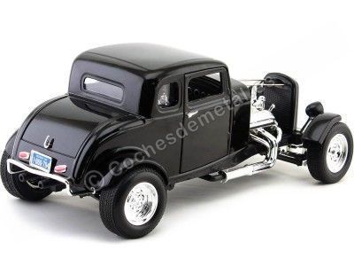 Cochesdemetal.es 1932 Ford Hot Rod 5-Window Coupe Negro 1:18 Motor Max 73172 2