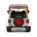 Carsdemetal.es 1992 Jeep Wrangler "Jurássico Mundo" Branco/Vermelho 1:24 Jada Toys 97806 253253005