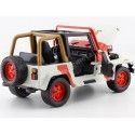 Cochesdemetal.es 1992 Jeep Wrangler "Jurassic World" blanc / rouge 1:24 Jada Toys 97806 253253005