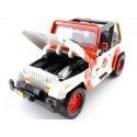 Carsdemetal.es 1992 Jeep Wrangler "Jurássico Mundo" Branco/Vermelho 1:24 Jada Toys 97806 253253005