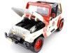 Cochesdemetal.es 1992 Jeep Wrangler "Jurassic World" blanc / rouge 1:24 Jada Toys 97806 253253005