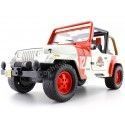 Cochesdemetal.es 1992 Jeep Wrangler "Jurassic World" blanc / rouge 1:24 Jada Toys 97806 253253005