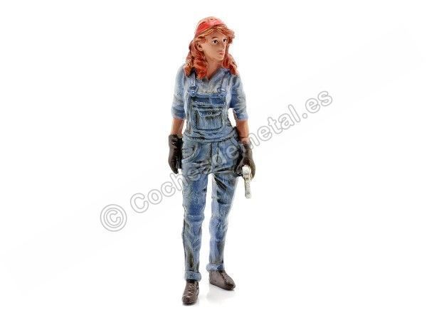 CARSDEMETAL.ES Figure de résine "Retro Mechanical Woman" 1:18 American Diorama 38246