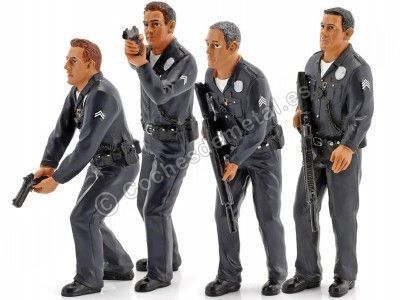 Figura de Resina "Oficial de Policía, Set de 4" 1:18 American Diorama 24011 24012 24013 24014 Cochesdemetal.es