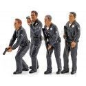 Figure de résine "Officiel de police, ensemble de 4" 1:18 Américain