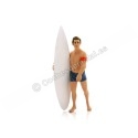 Cochesdemetal.es Figura de Resina "Surfista Greg con Tabla de Surf" 1:18 American Diorama 77441