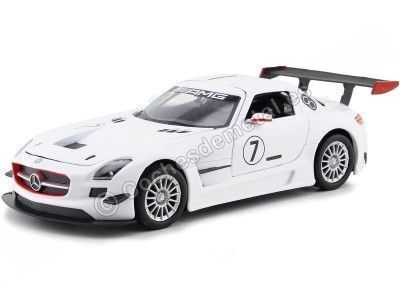 Cochesdemetal.es 2012 Mercedes SLS AMG GT3 7 Blanc 1:24 MOTOR MAX 73772