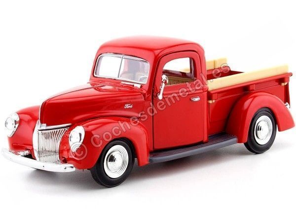 Cochesdemetal.es 1940 Ford Pickup Red 1:24 Motor Max 73234