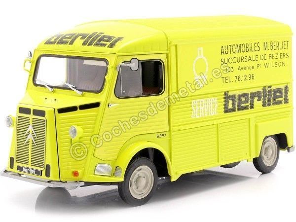 Cochesdemetal.es 1969 Citroen Type HY "Berliet Service" Amarillo 1:18 Solido S1804814