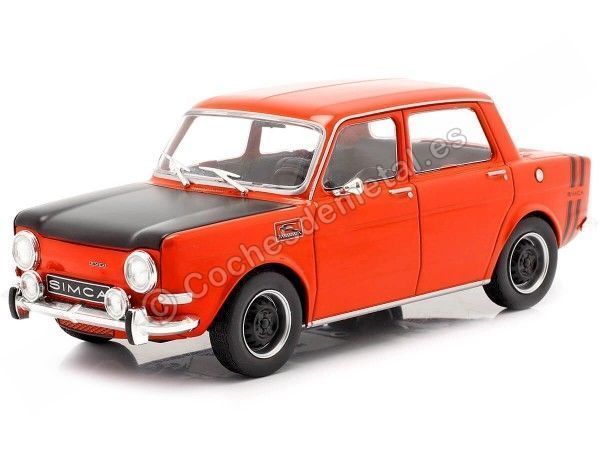 Cochesdemetal.es 1970 Simca 1000 Rallye 2 Rojo/Negro 1:24 WhiteBox 124050