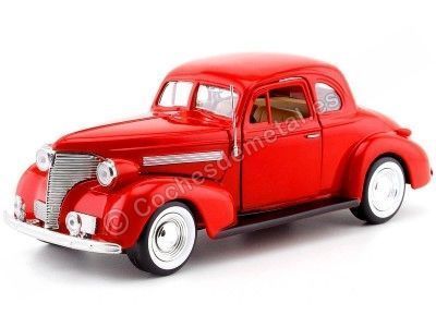 1939 Chevrolet Coupe Red 1:24 Motor Max 73247 Cochesdemetal.es