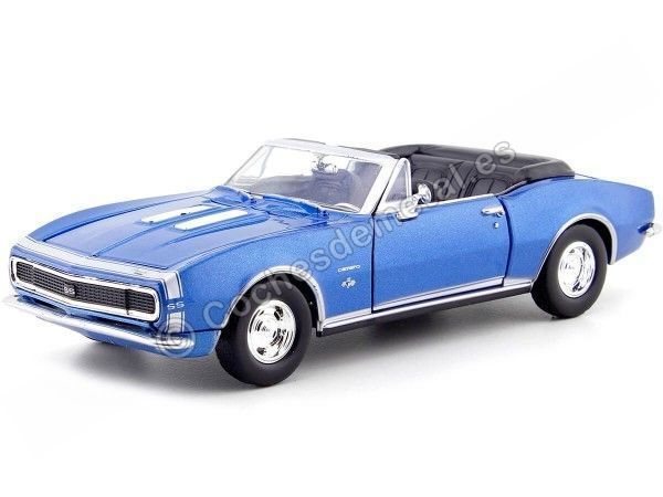 Cochesdemetal.es 1967 Chevrolet Camaro SS Blue conversível 1:24 MOTOR MAX 73301