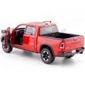 Cochesdemetal.es 2019 Dodge Ram 1500 Crew Cab Rebel Red 1:24 Motor Max 79358