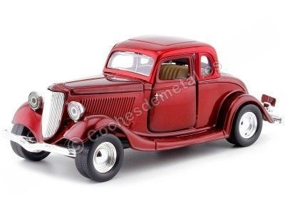 1934 Ford Coupe Hardtop Rojo 1:24 Motor Max 73217 Cochesdemetal.es