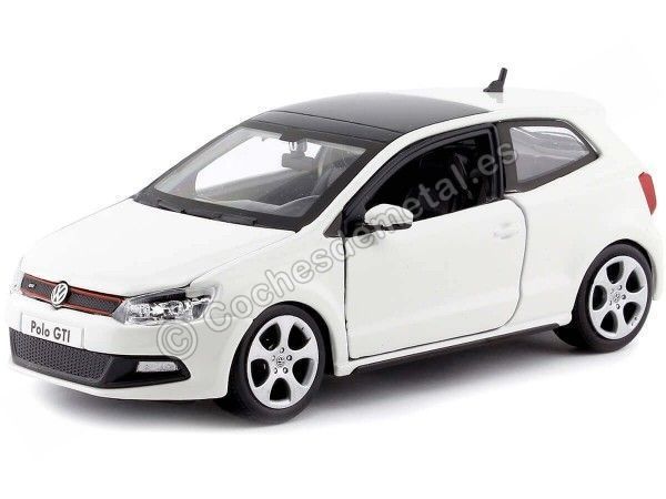 Cochesdemetal.es 2014 Volkswagen Polo GTi Mark 5 Blanco 1:24 Bburago 21059