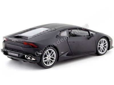 2014 Lamborghini Huracan LP610-4 Matte Black 1:24 Welly 24056 Cochesdemetal.es 2
