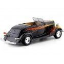 Cochesdemetal.es 1934 Ford Coupe Convertible Hot Rodding Negro con Llamas 1:24 Motor Max 76607