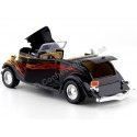 Cochesdemetal.es 1934 Ford Coupe Convertible Hot Rodding Negro con Llamas 1:24 Motor Max 76607