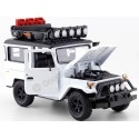 CARSDEMETAL.ES 1974 TOYOTA FJ40 TOP HARD OFF ROAD AVEC PORTURE BLANC 1:24 MOTOR MAX 79137