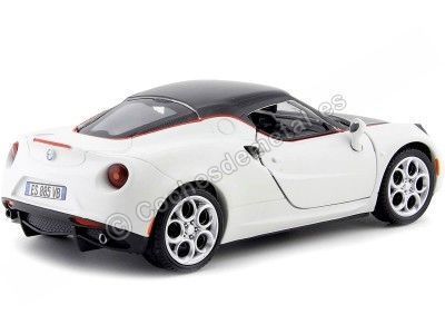 Cochesdemetal.es 2014 Alfa Romeo 4c Satin blanc / noir 1:24 MOTOR MAX 79513 2