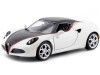 Cochesdemetal.es 2014 Alfa Romeo 4c Satin blanc / noir 1:24 MOTOR MAX 79513