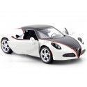 Cochesdemetal.es 2014 Alfa Romeo 4c Satin blanc / noir 1:24 MOTOR MAX 79513