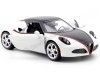 Cochesdemetal.es 2014 Alfa Romeo 4c Satin blanc / noir 1:24 MOTOR MAX 79513