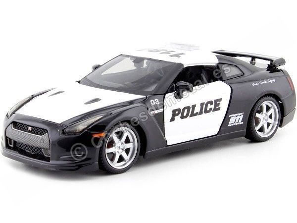 Cochesdemetal.ES 2012 Nissan GT-R (R35) Police Pursuit Véhicule 1:24 MAISTO DESIGN 32512