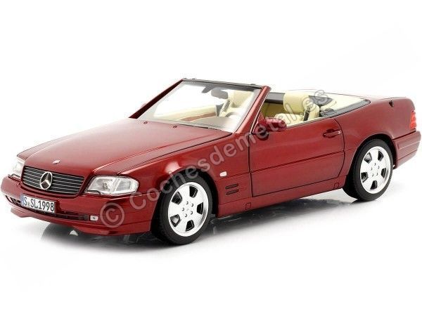 Cochesdememetal.ES 1998 Mercedes-Benz 500 SL Convertible (R129) Red Metallic 1:18 Contourneur B66040658