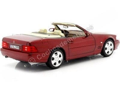 Cochesdememetal.ES 1998 Mercedes-Benz 500 SL Convertible (R129) Red Metallic 1:18 Contourneur B66040658 2