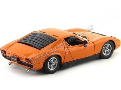 Cochesdemetal.es 1968 Lamborghini Miura Naranja 1:18 Bburago 12072 2