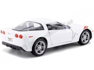 Cochesdemetal.es 2007 Chevrolet Corvette Z06 White 1:24 Lucky Diecast 24207 2