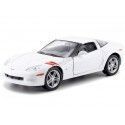 Cochesdemetal.es 2007 Chevrolet Corvette Z06 White 1:24 Lucky Diecast 24207