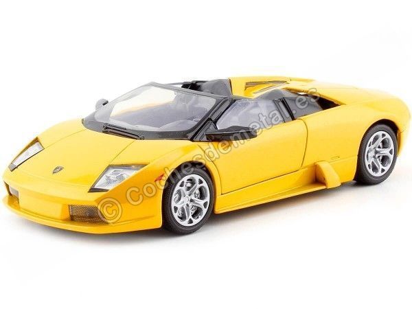 CARSDEMETAL.ES 2007 LAMBORGHINI MURCIELAGY ROADSTER JAUNE MÉTALLIQUE 1:24 MAX 73316 MOTEUR