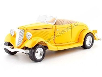 Cochesdememetal.es 1934 Ford Coupé Contracble Yellow 1:24 MOTOR MAX 73218